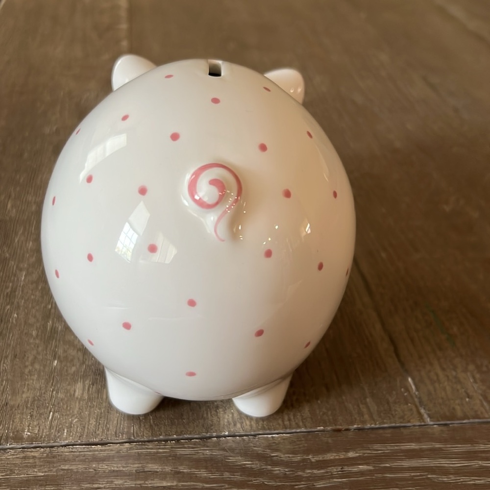 NWB Tiffany & Co. Retired Dot Piggy Bank in Pink - Picture 6 of 11